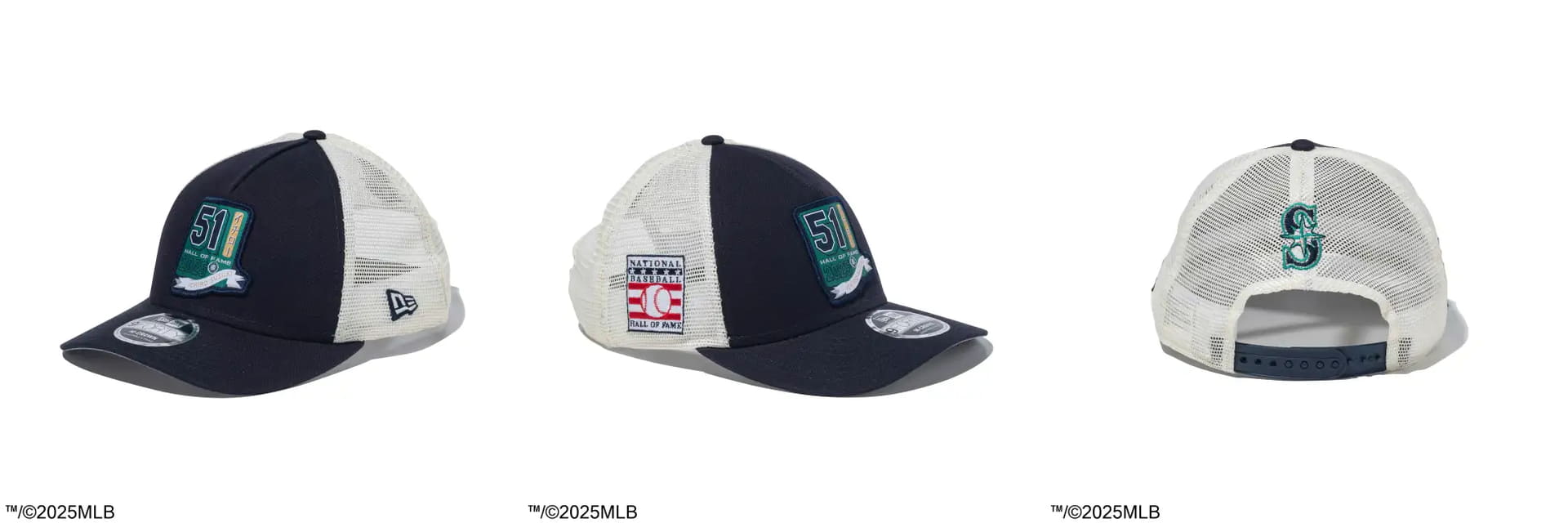 9FORTY M-Crown A-Frame トラッカー Hall of Fame 2025 Ichiro Suzuki シアトル・マリナーズ ネイビー/ホワイト