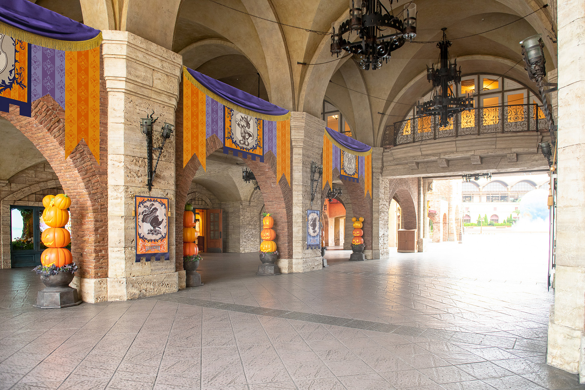 メディテレーニアンハーバーのミラコスタ通りのデコレーション