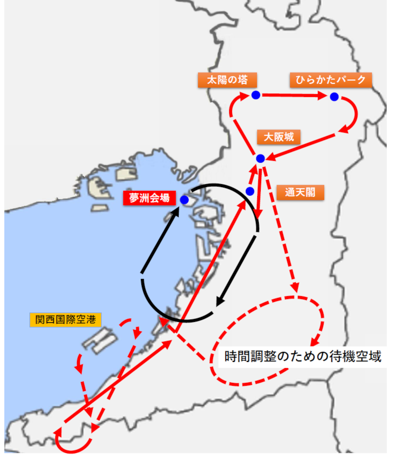 7月12日・13日の飛行ルート