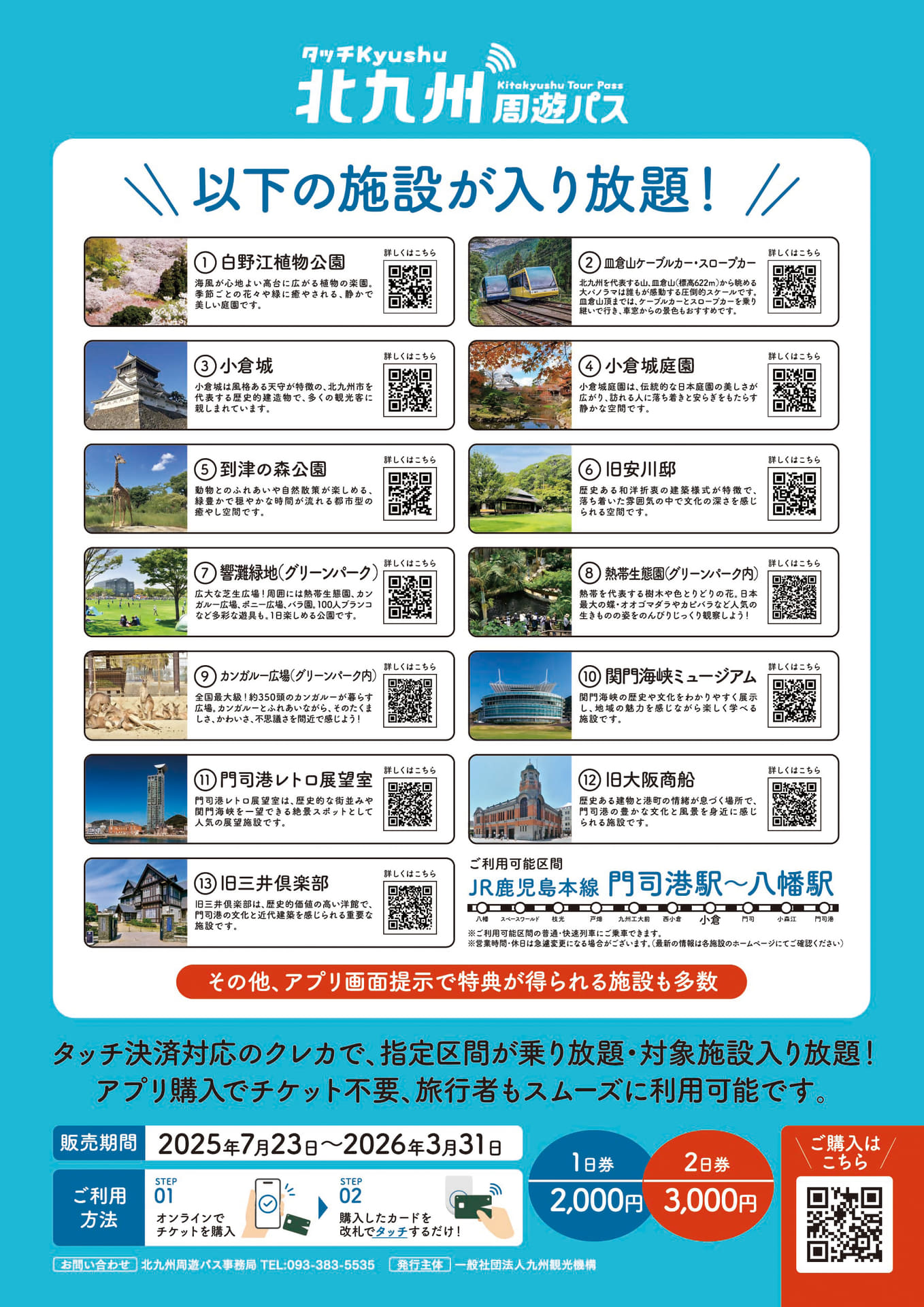 対象の観光施設一覧