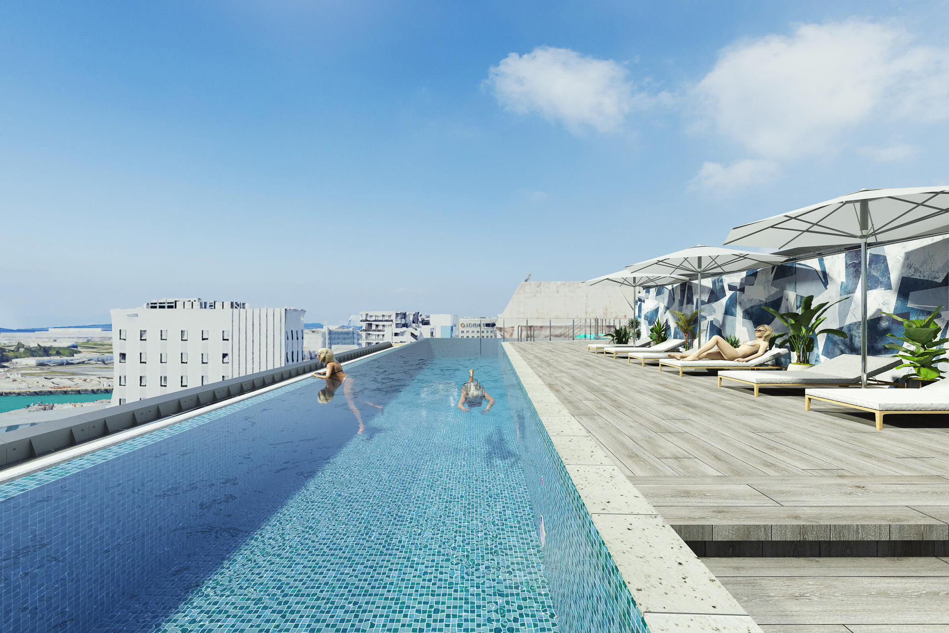 14階に22mのインフィニティプール