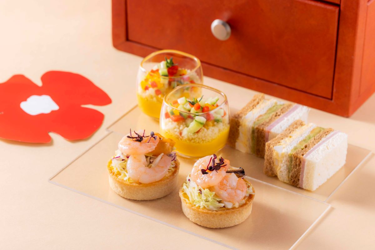 アフタヌーンティーのセイボリーメニュー例