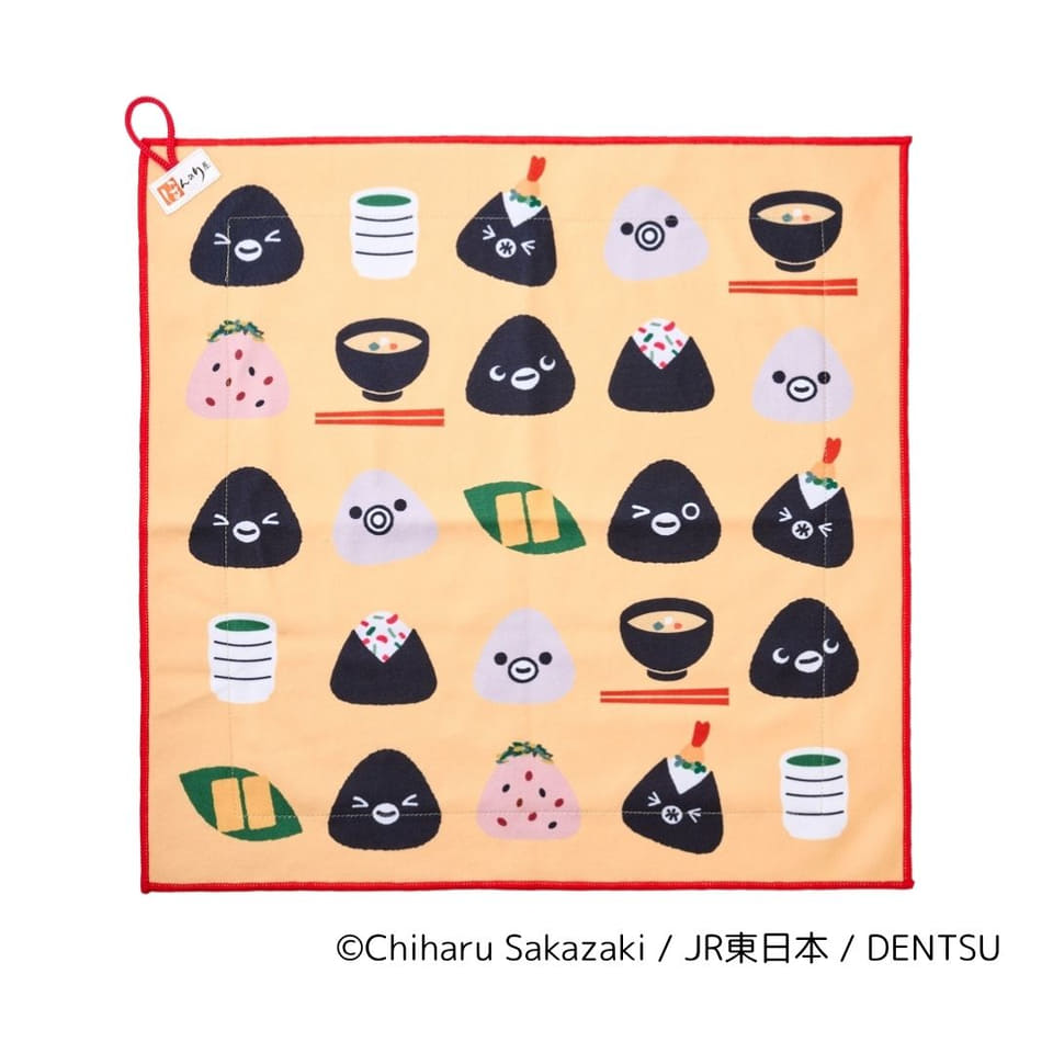 Suicaのペンギン」おむすび、ピタッとくっつく保冷クロス付き。電子