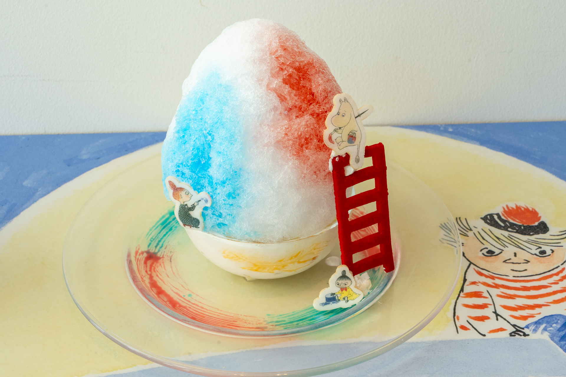 ムーミンとリトルミイ、ミムラねえさんのかき氷（1780円）