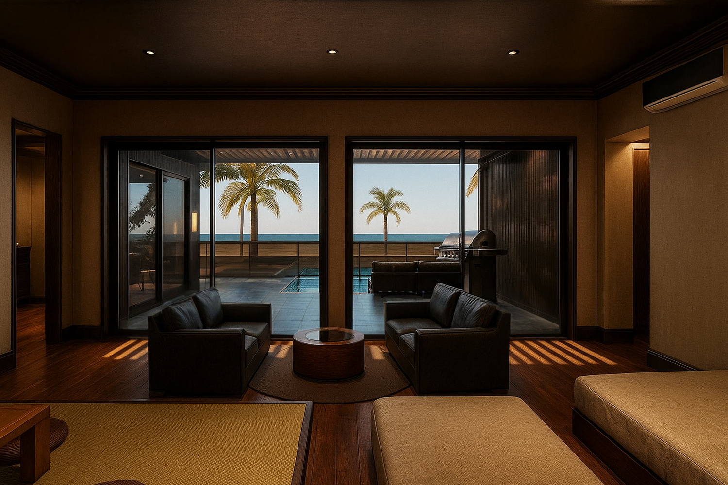 オーシャンビューの客室