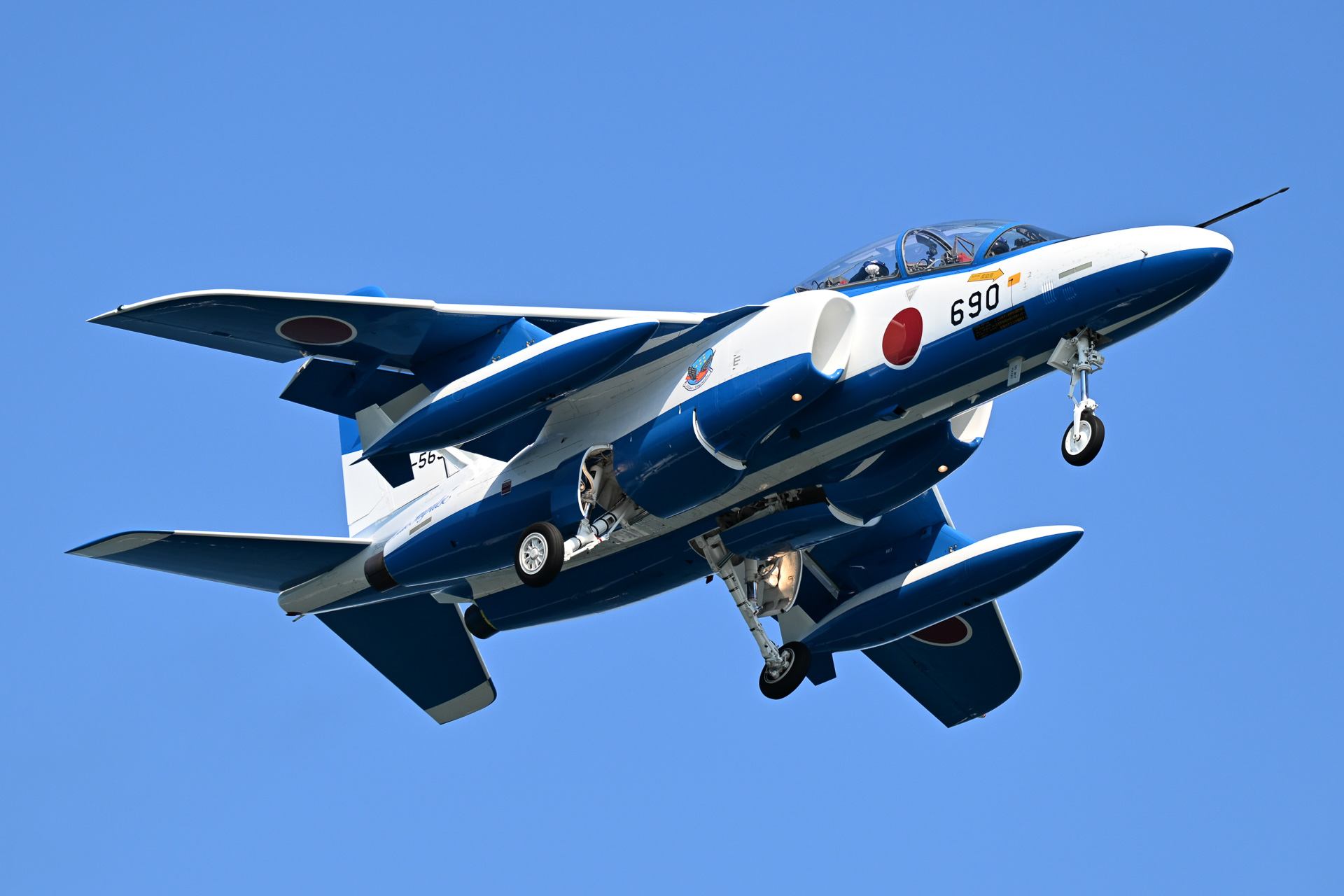 関西空港に着陸進入するブルーインパルス1番機から6番機（撮影：S.K.2）