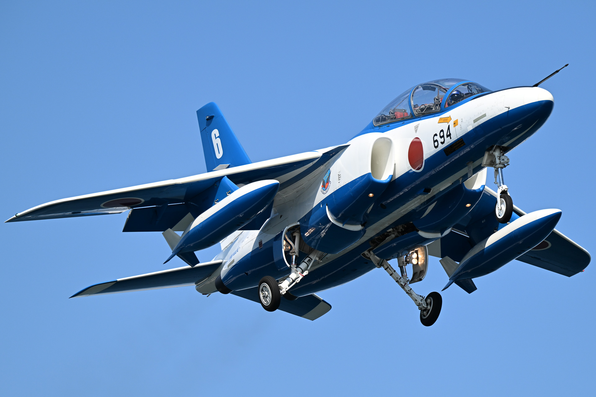 関西空港に着陸進入するブルーインパルス1番機から6番機（撮影：S.K.2）