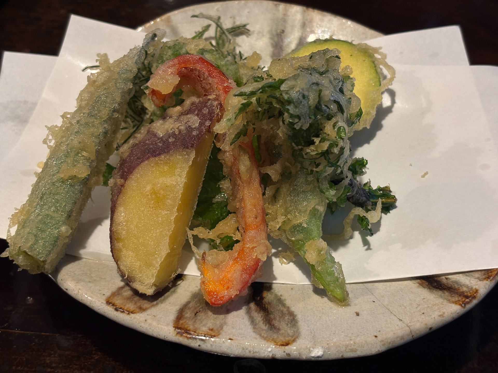 お野菜いろいろ天ぷら盛り合わせハーフ