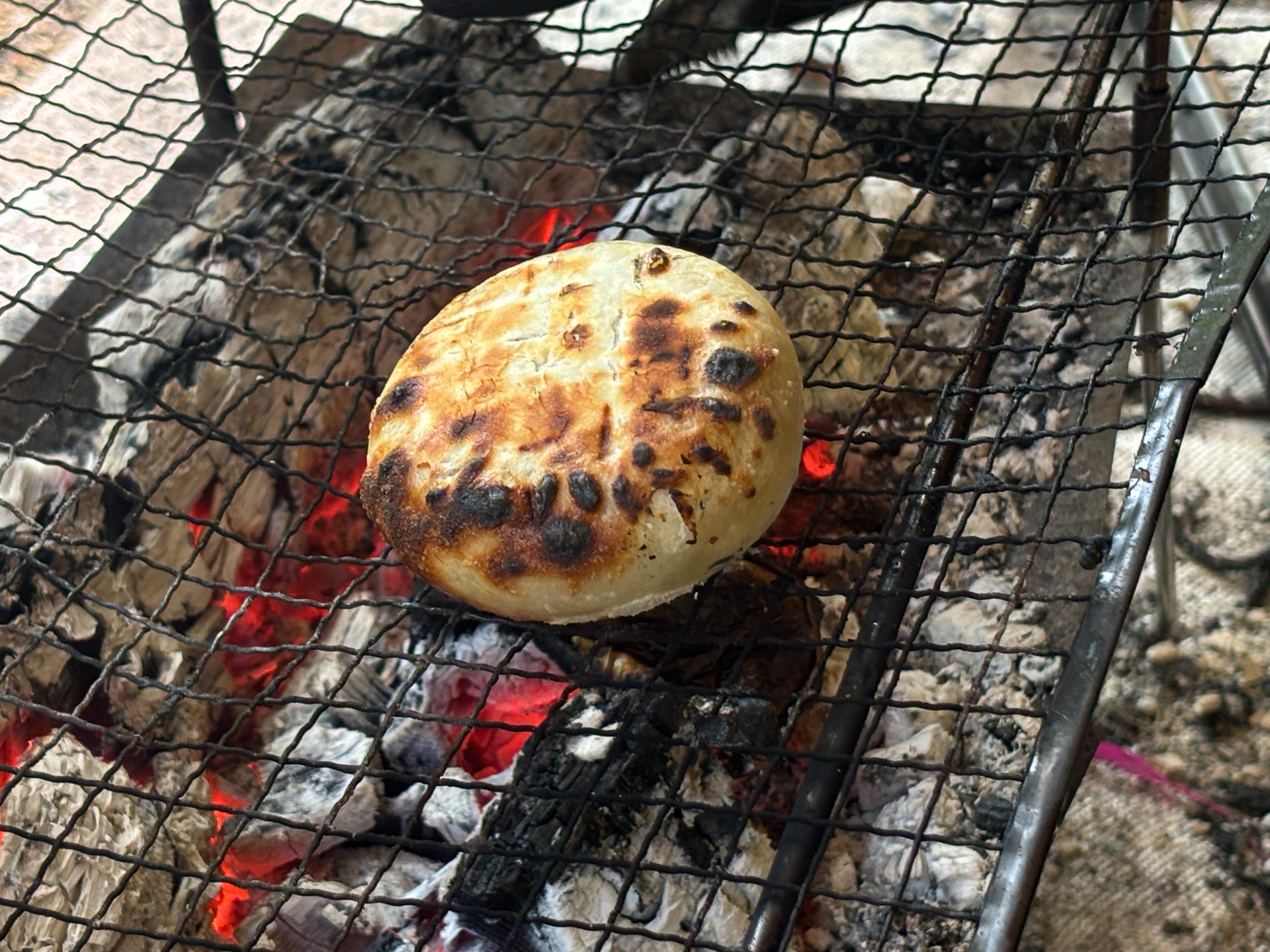信州名物の野沢菜お焼き