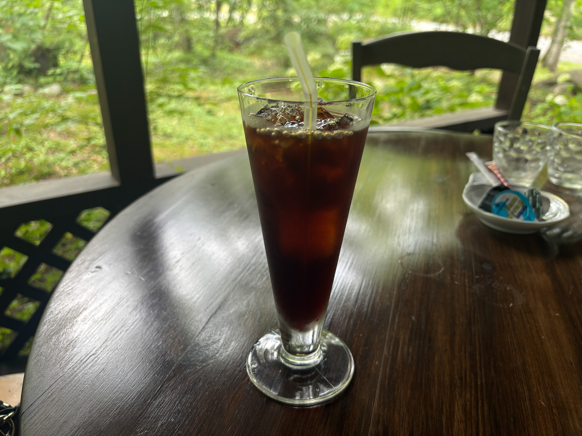 蝉の声が聞こえたら……とメニューにあったアイスコーヒー