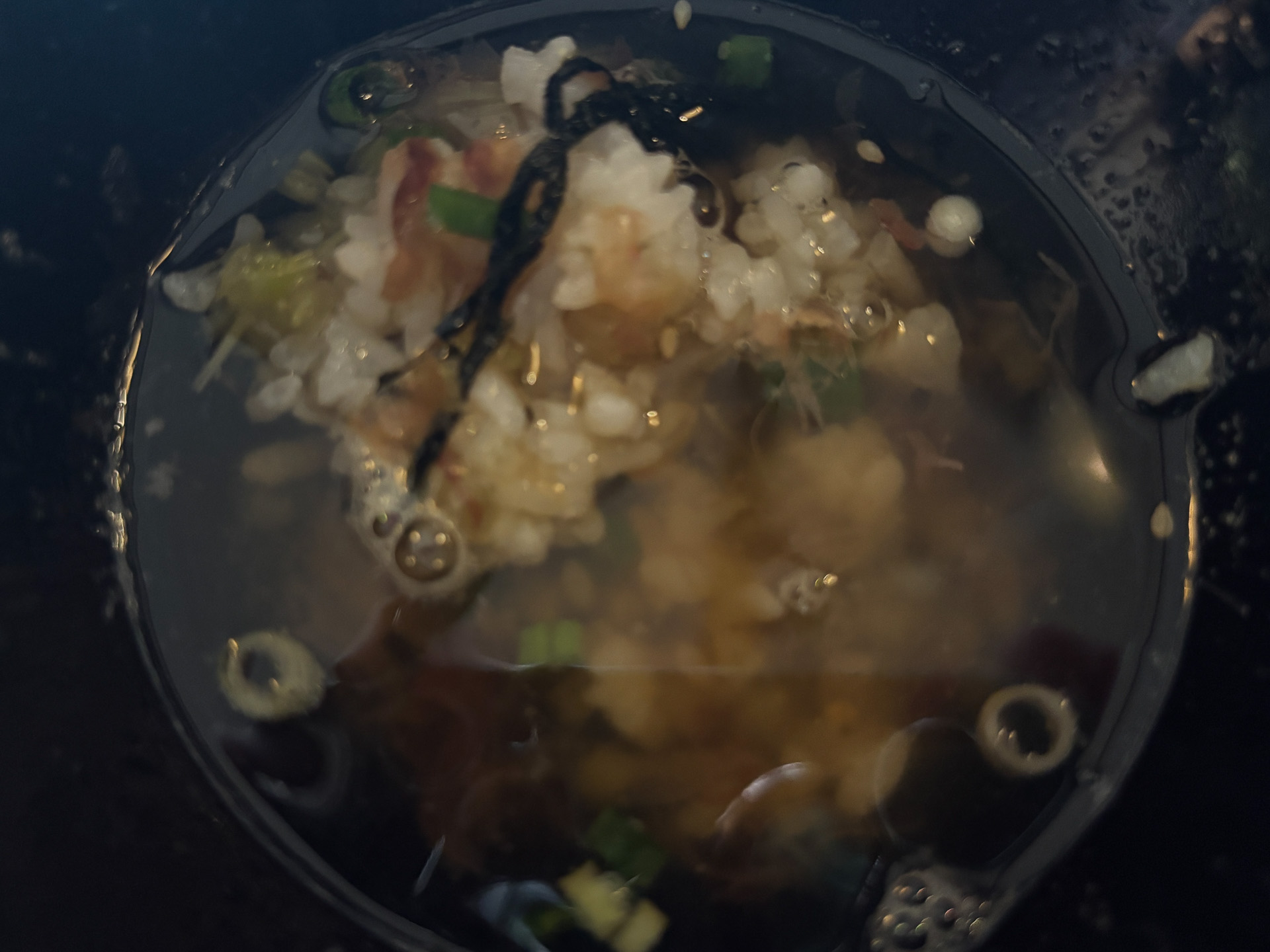 本わさび飯を途中で黒豆麦茶でお茶漬けにしてもグー