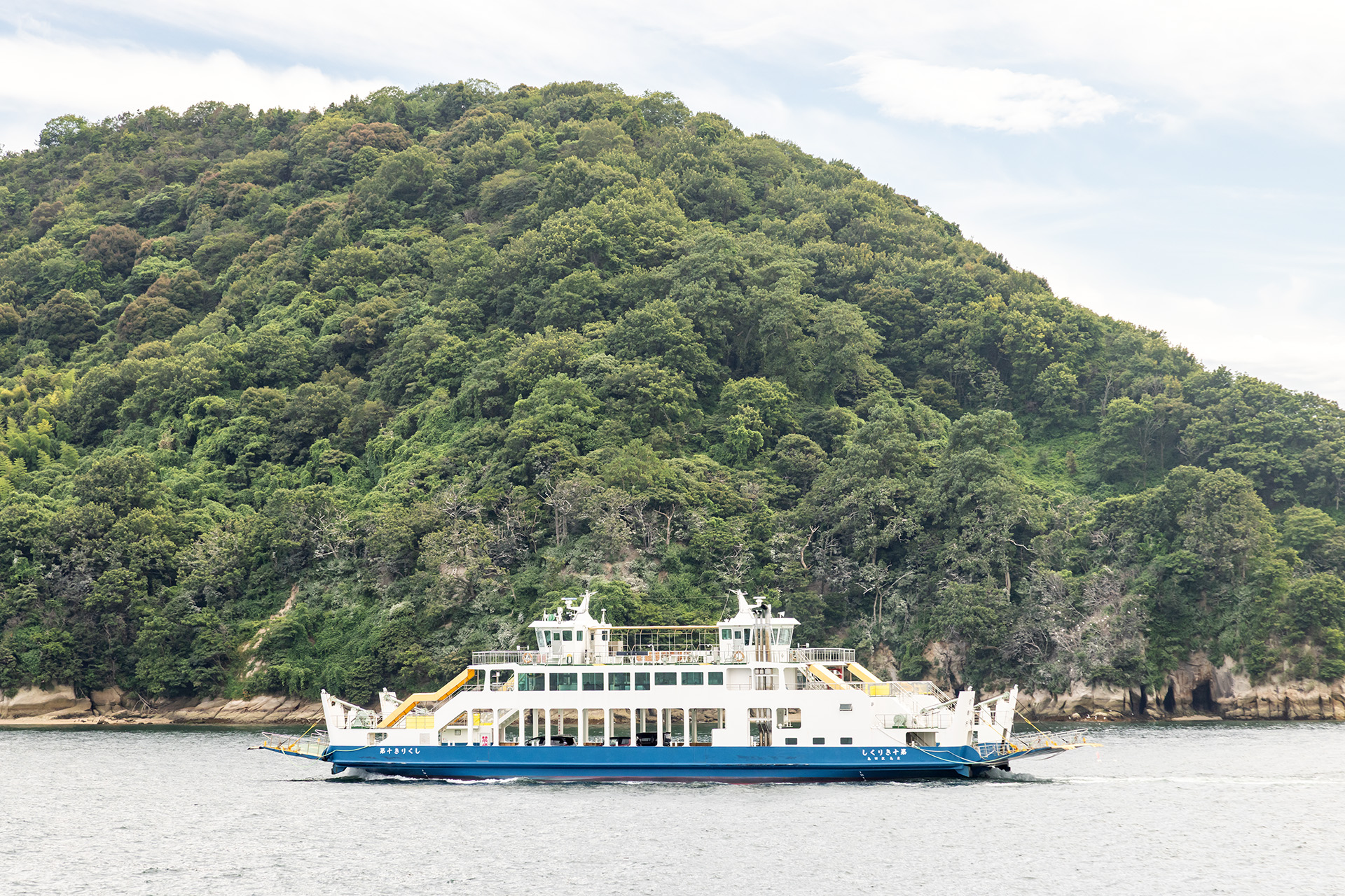 この航路で使われているのは瀬戸内海でよく見られる方向転換をしなくて済むタイプ