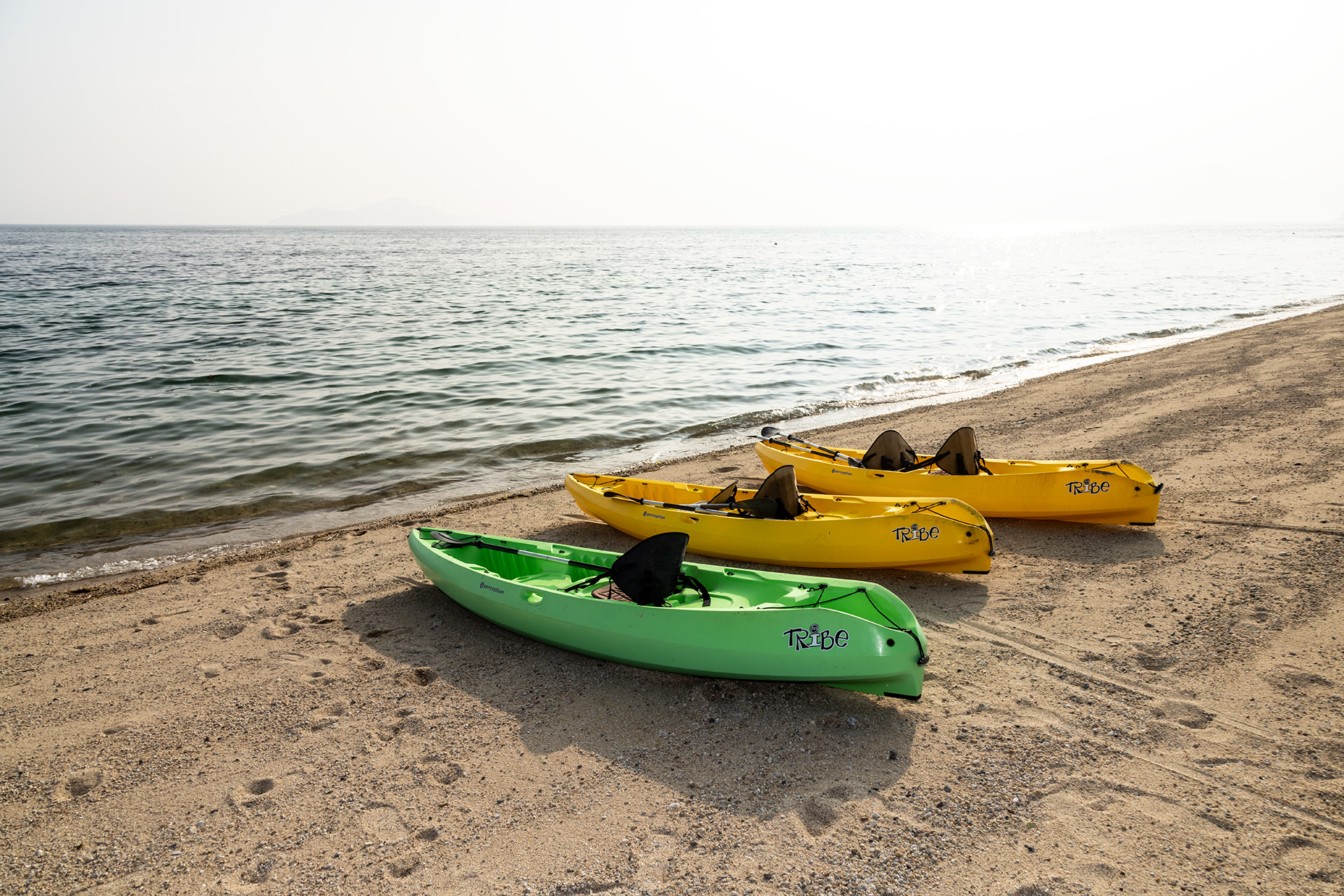 シーカヤック。浮力が強いため初心者でも安心