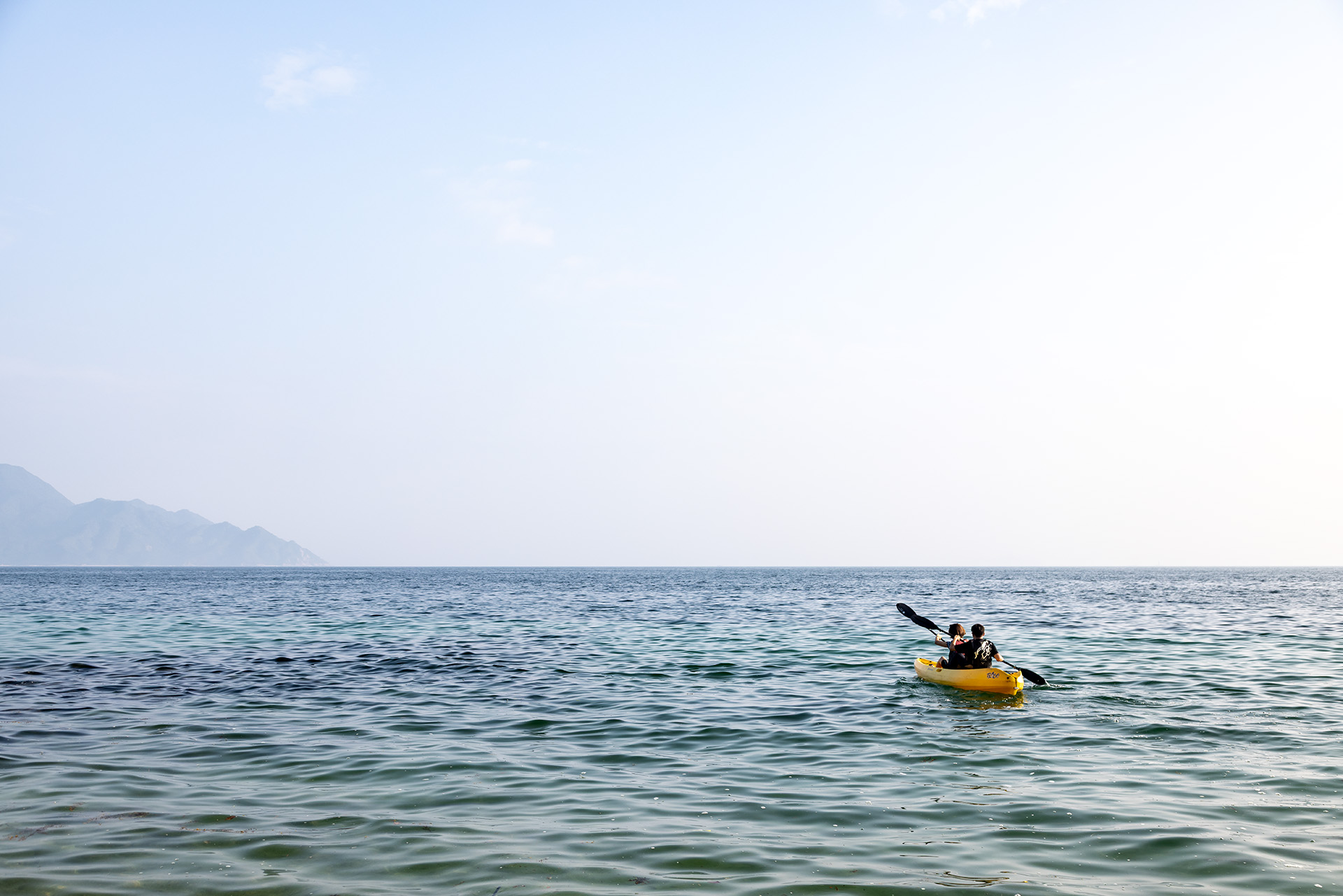 波が穏やかで陸地より涼しく気持ちイイ