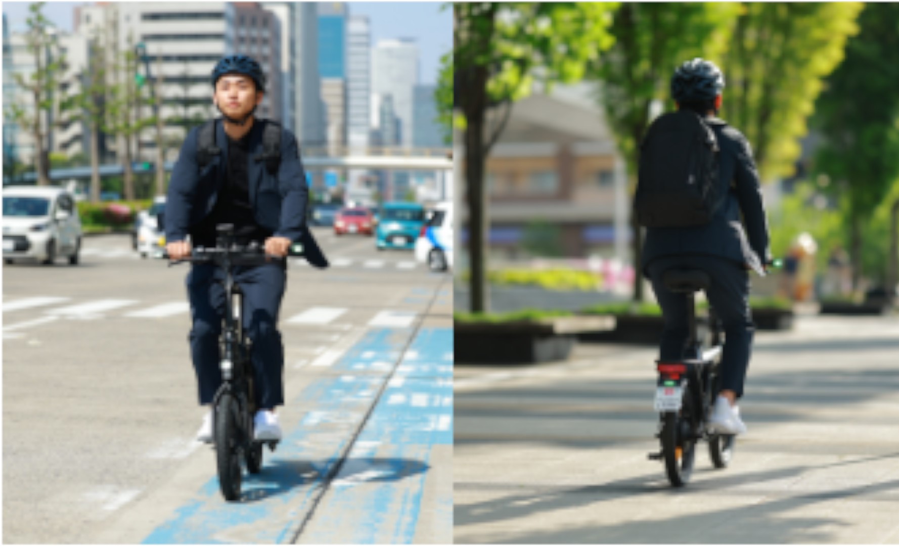 車道モードと歩道モードを搭載