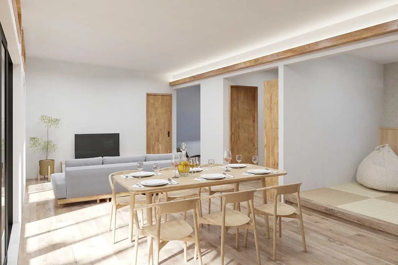 「プレミアムヴィラ」のリビング・ダイニング