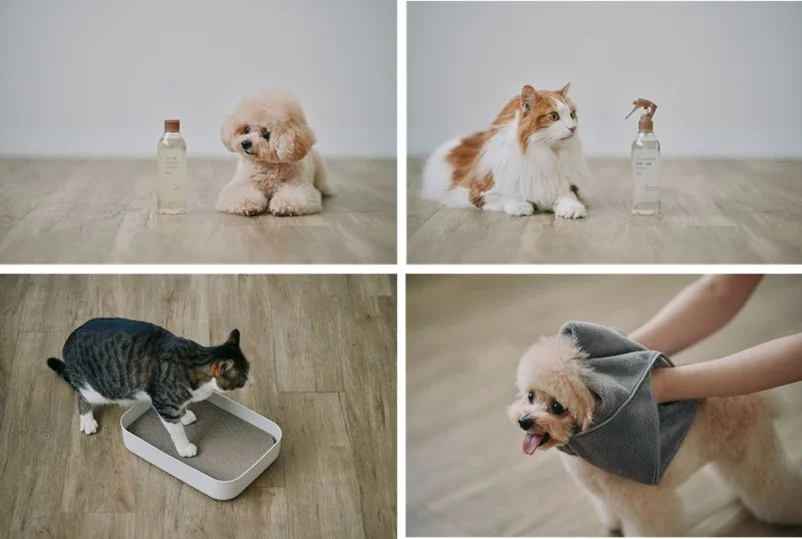 ペットのケア用品やタオル、猫用爪とぎなどが登場