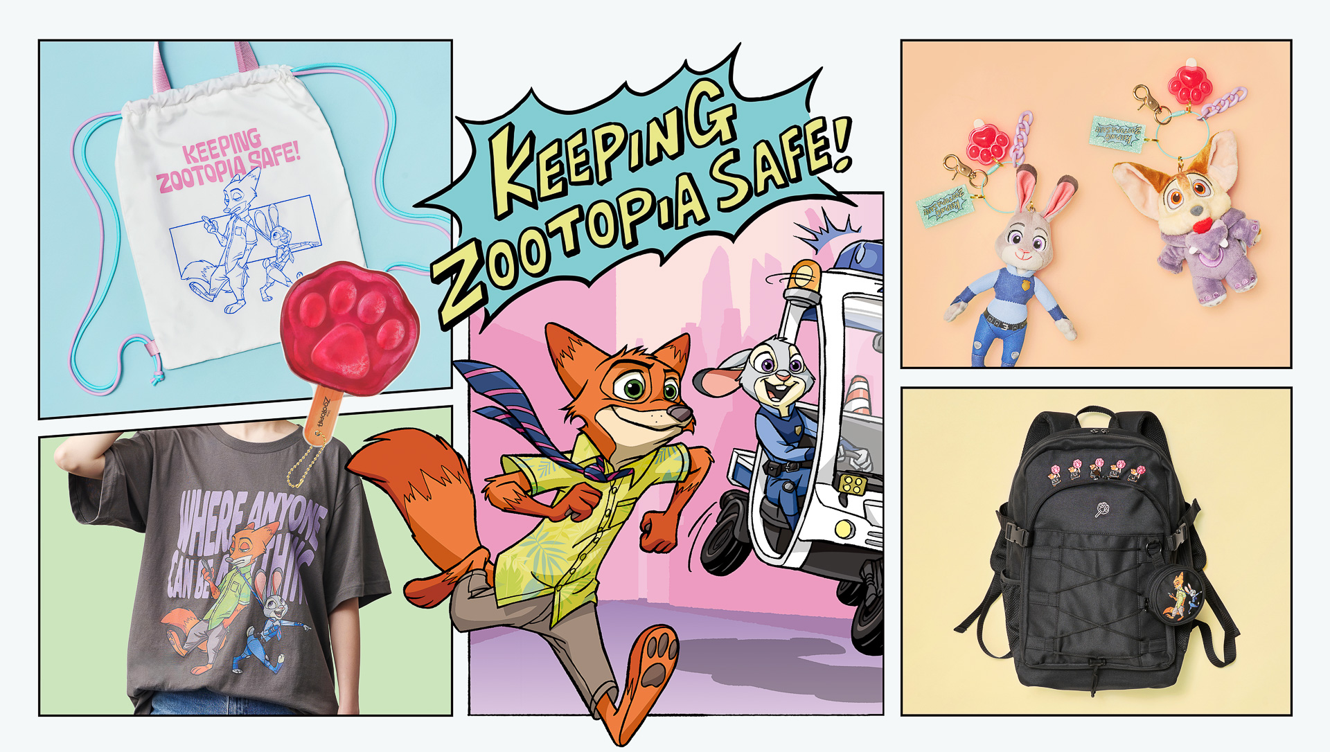 ディズニーストアから新コレクション「ZOOTOPIA COMIC STYLE」が発売される
