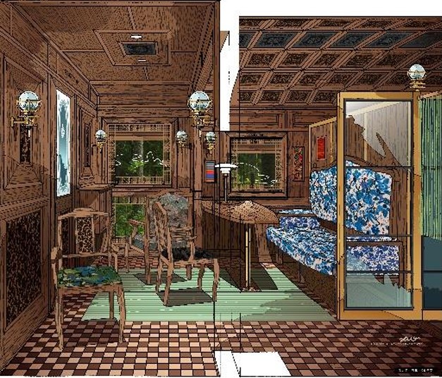 「赤い星」4号車の2人用個室