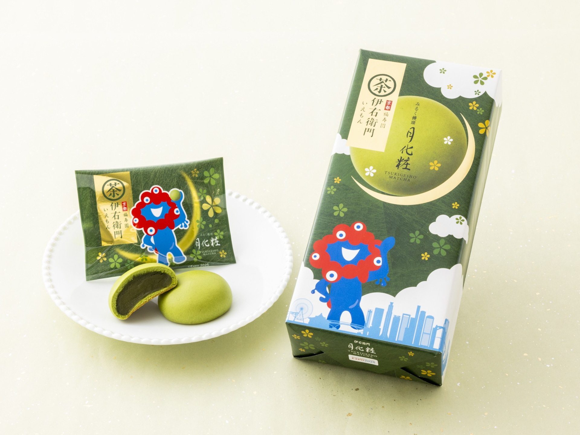 青木松風庵 ミャクミャク伊右衛門月化粧 6個入（1620円）