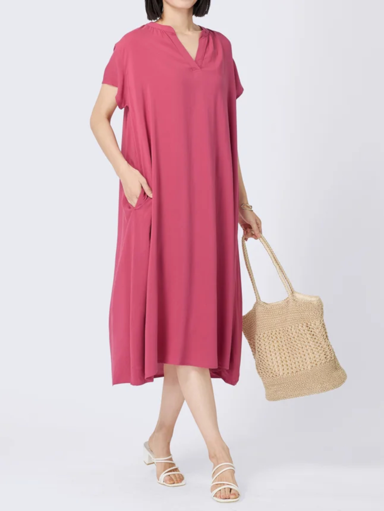 2丈・4サイズ・4カラーから選べる「接触冷感レーヨンワンピース」