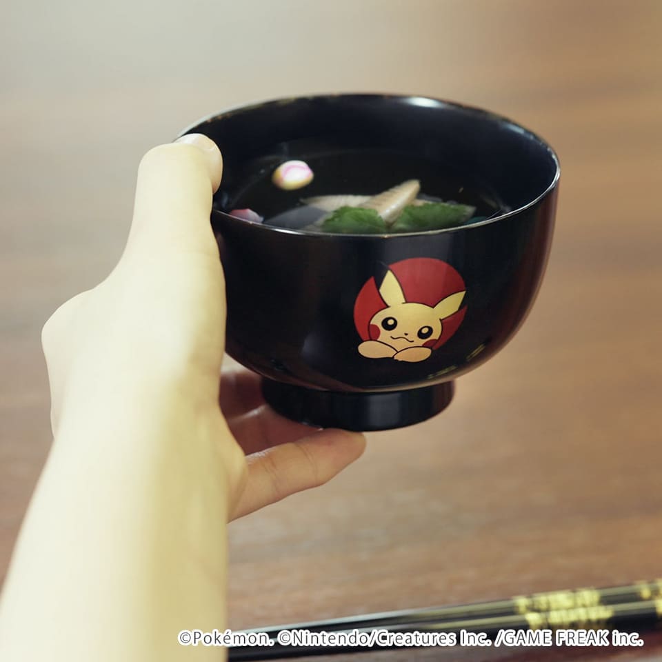 漆器 山田平安堂 ポケモン 干支小椀 （Babyスプーン付き）ピカチュウ