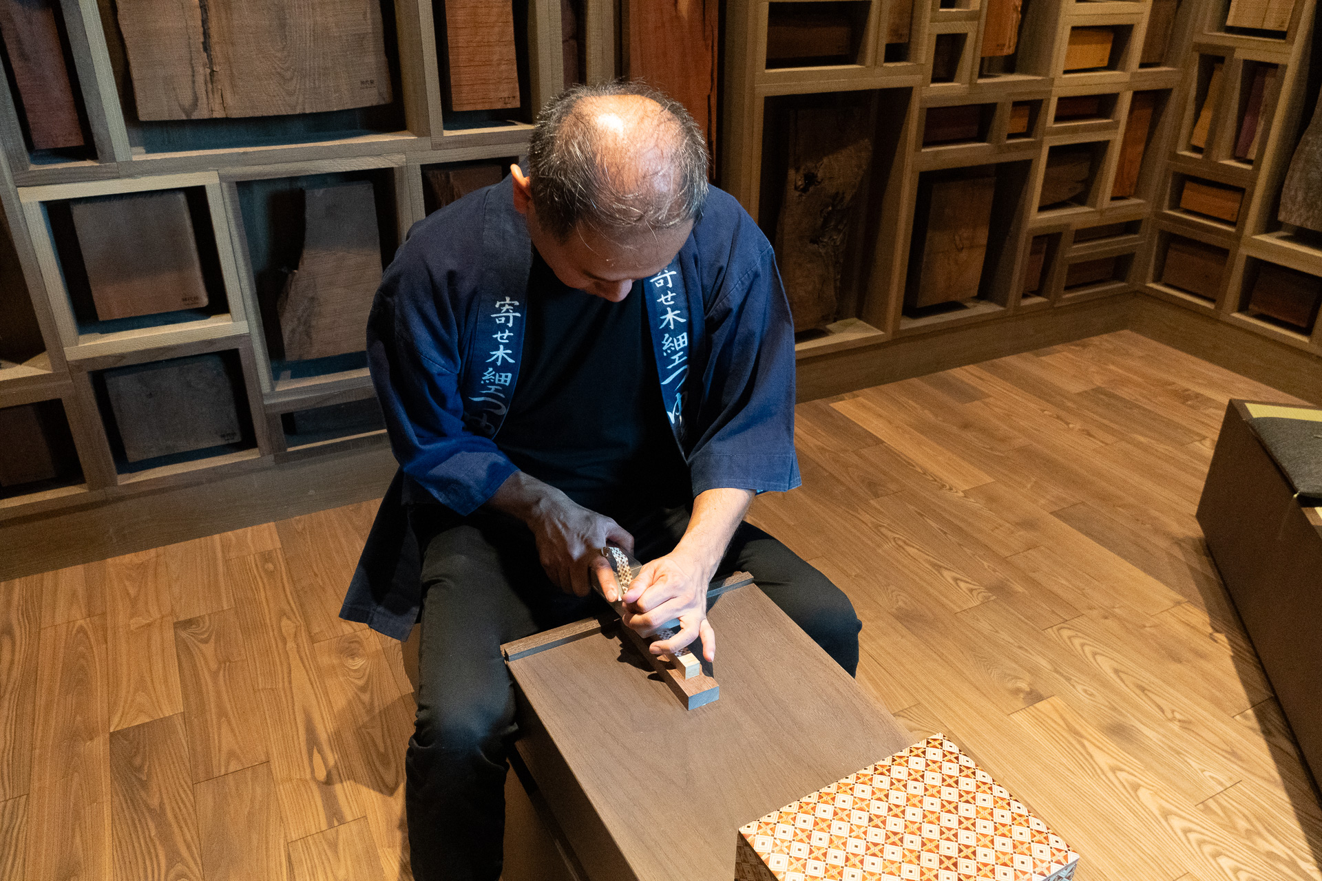 4代目の露木清高氏にずく引きを実演していただいた