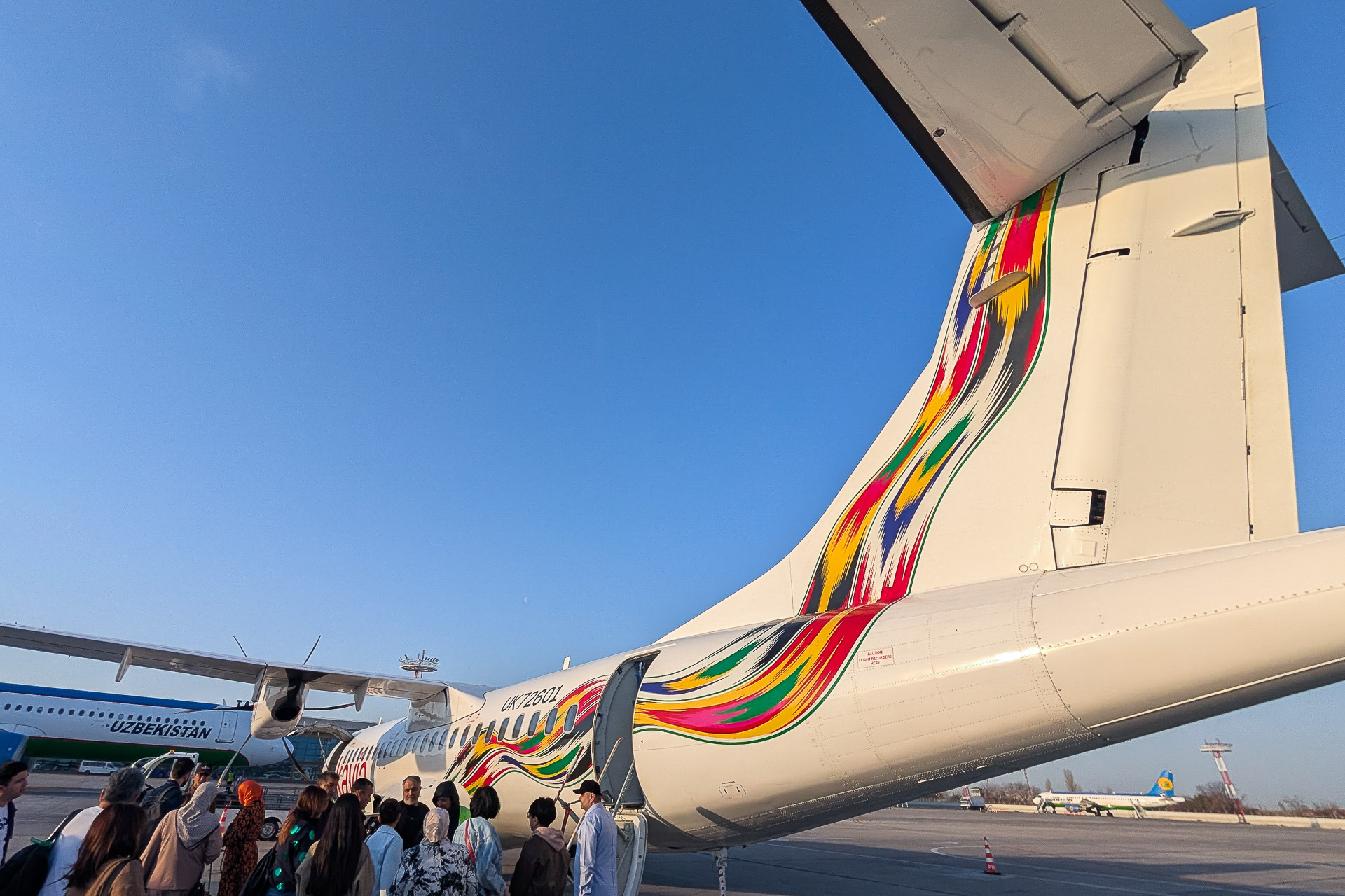 尾翼に描かれたシルクを意識したデザイン