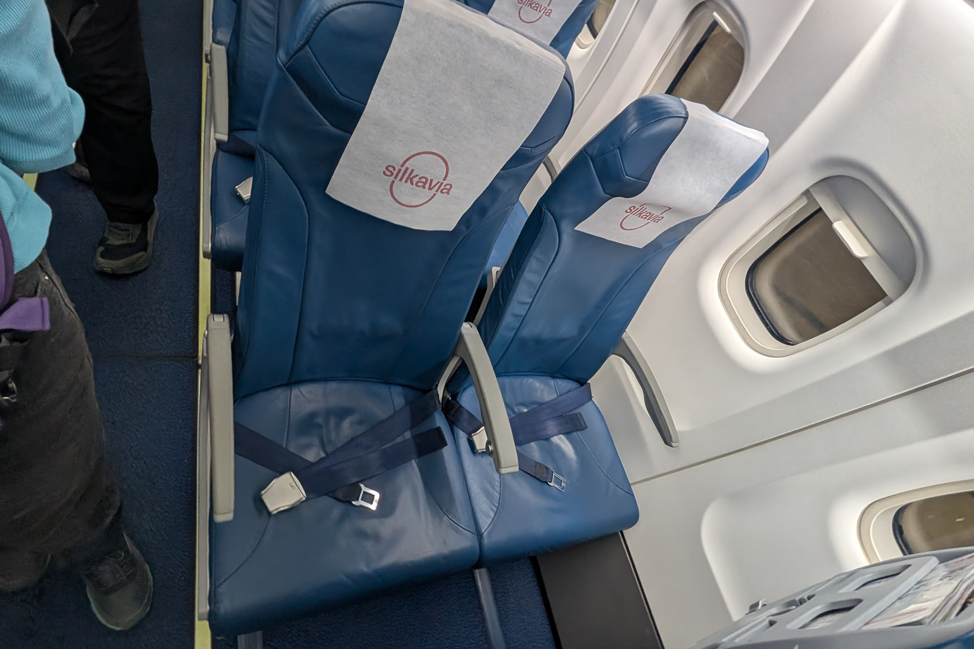 シルク・アビアのATR 72-600型機のシート