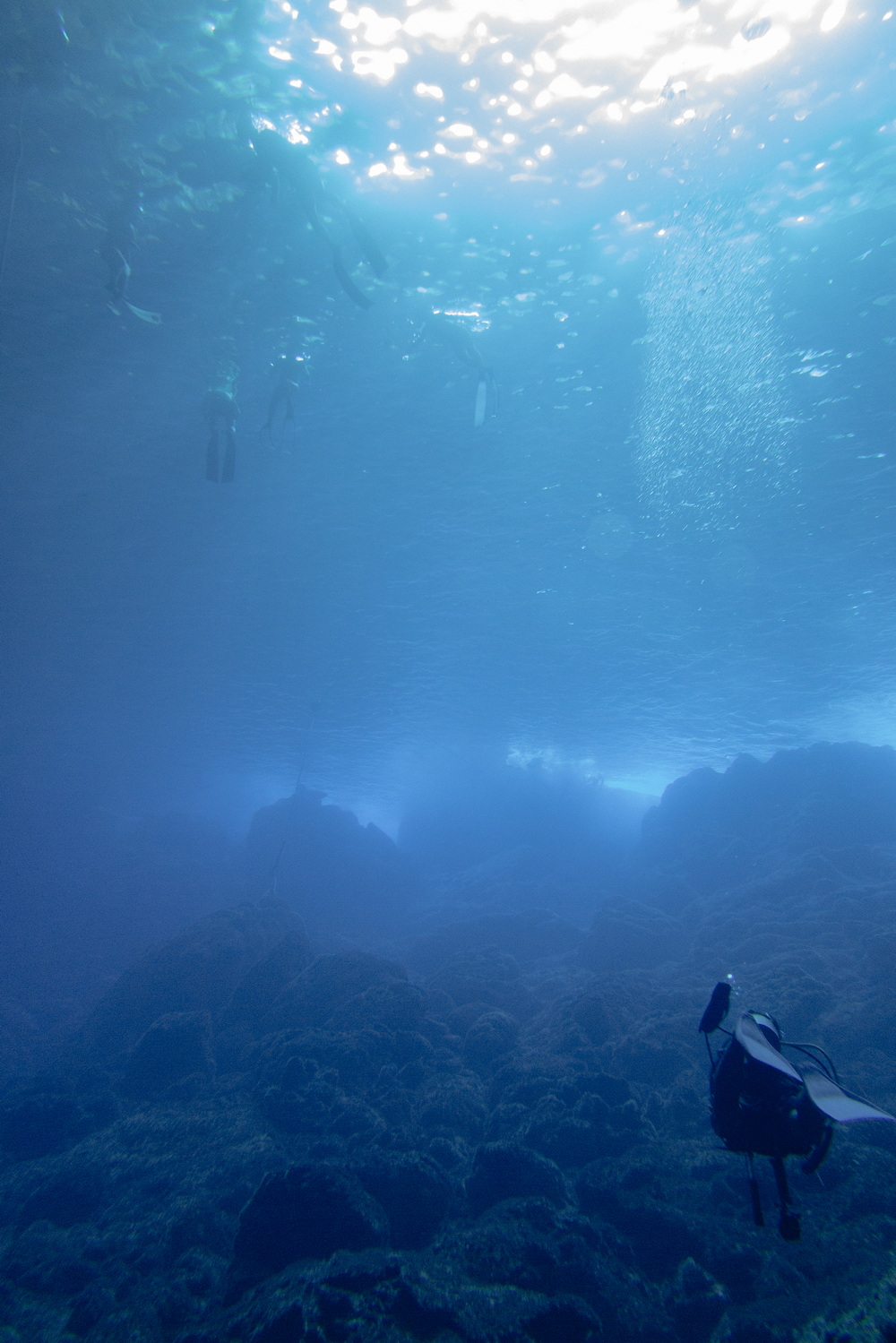 晴天であればもっと光のカーテンが差し込んで見事な景色になるが、曇天でも見ごたえは十分