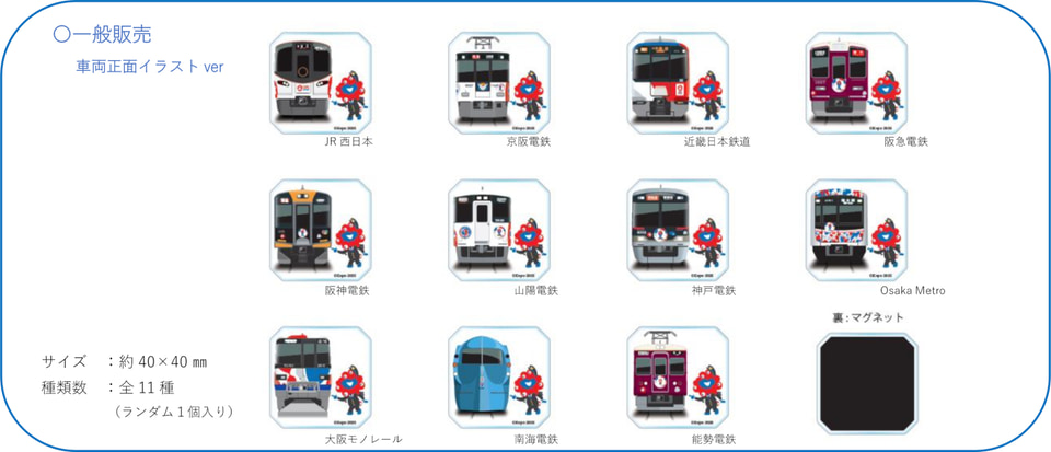 関西鉄道11社×万博コラボグッズ。会場内JR西日本ストアや各駅で