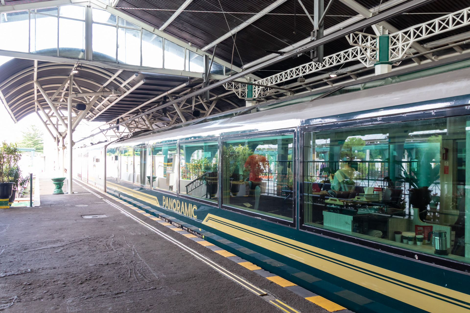 今回はパノラマ車に乗車！