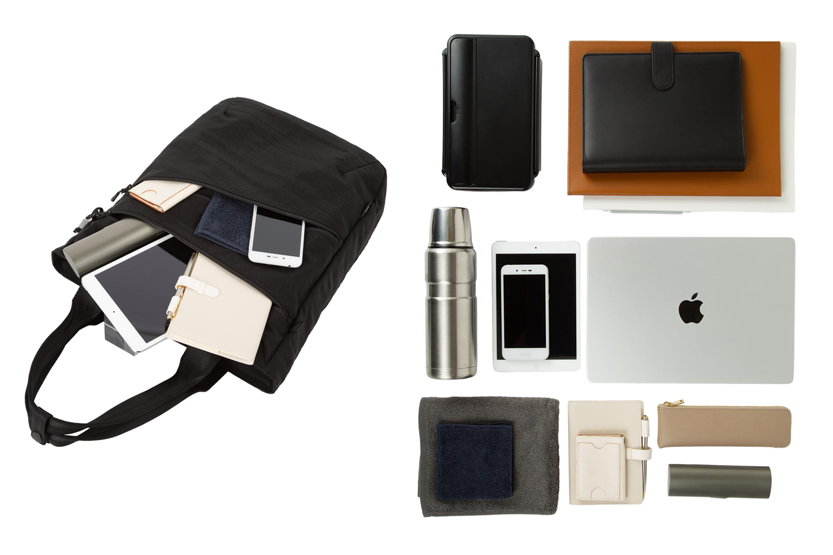 トートバッグ縦の収納イメージ