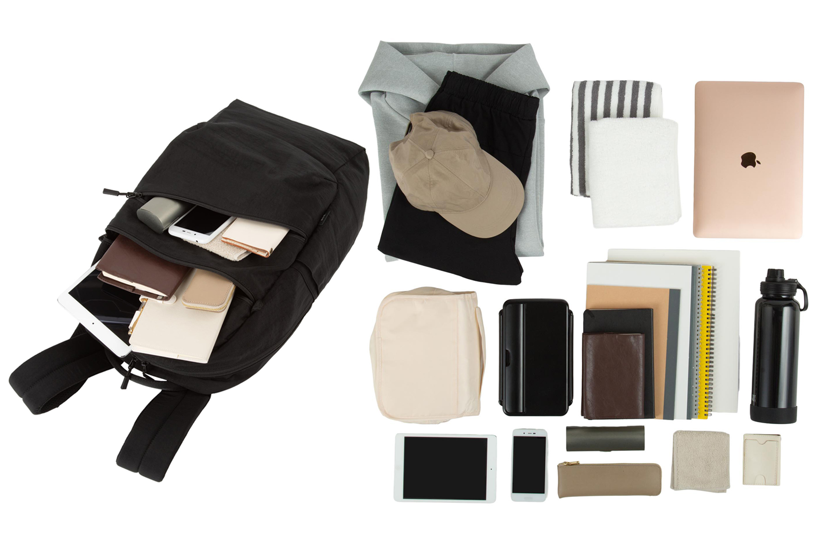 リュックサックの収納イメージ