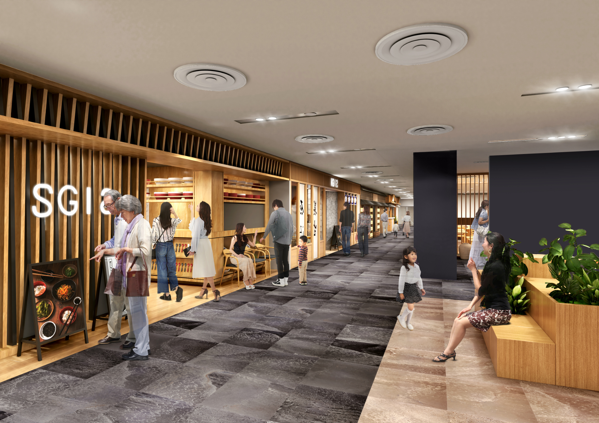 地下1階の飲食フロアイメージ