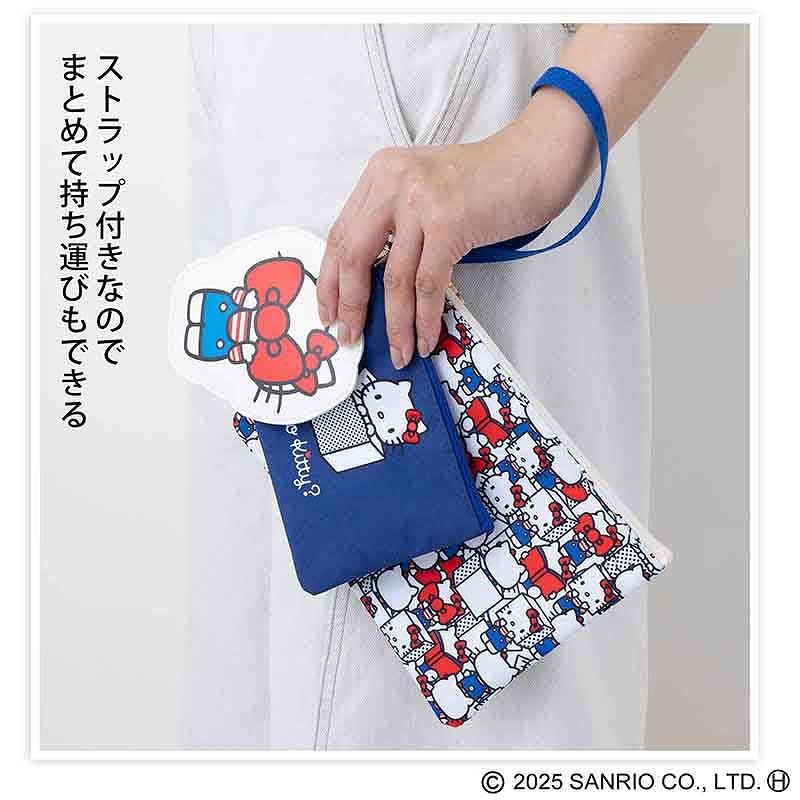 ハローキティ」ストラップ付きポーチ、大中小3点セットが付録