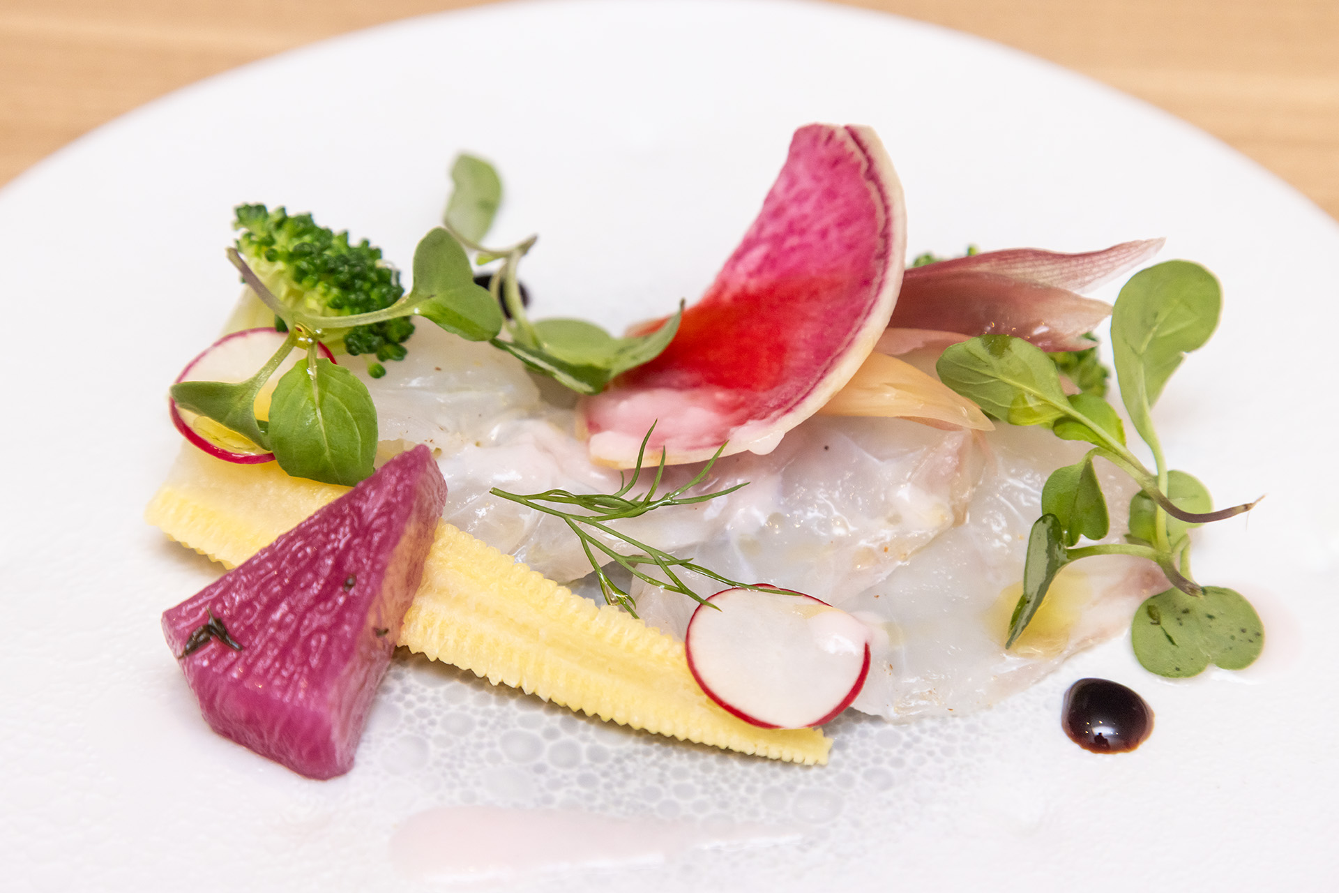 広島県産キジハタのカルパッチョ