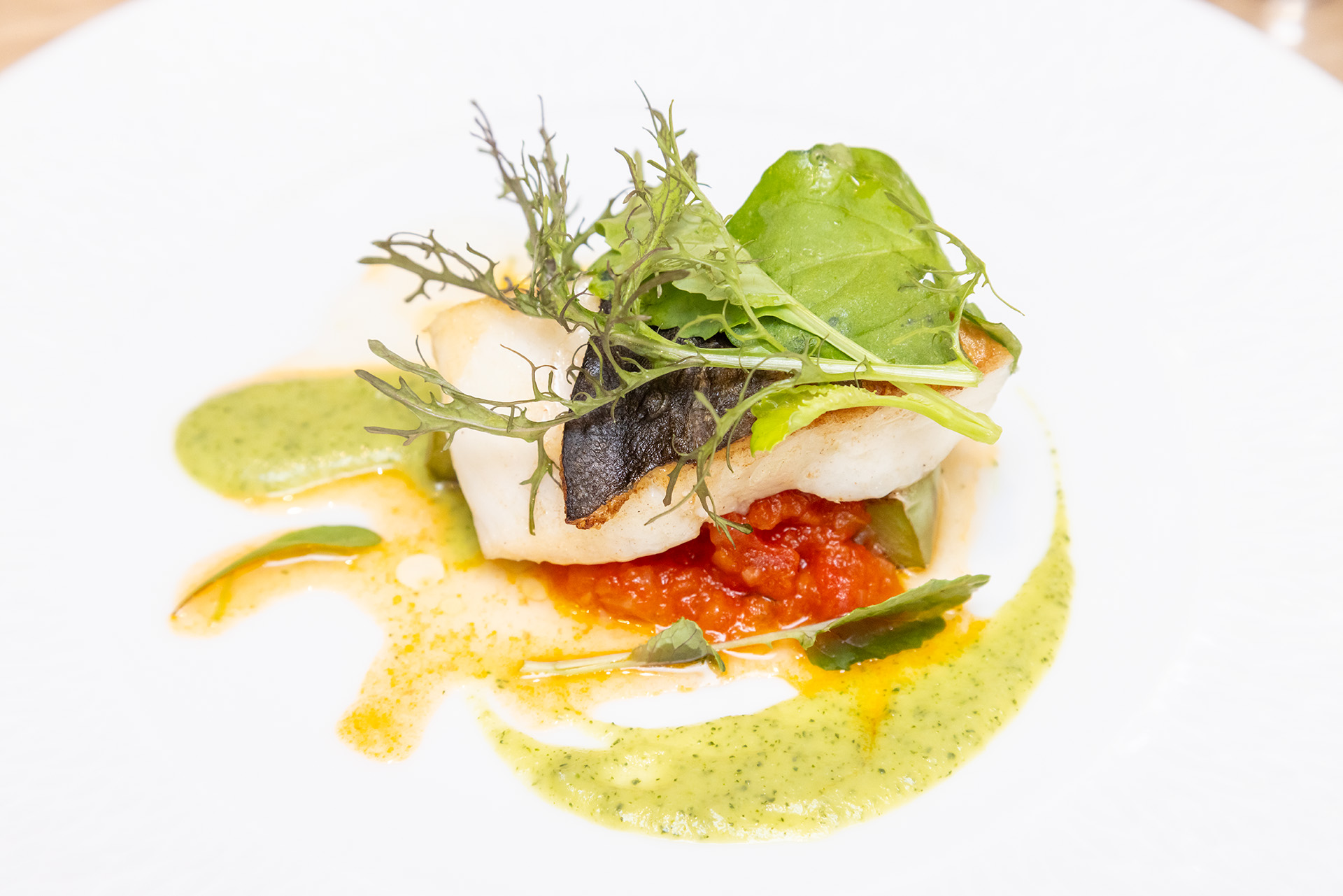 マナガツオのポワレ フレッシュトマトのソース