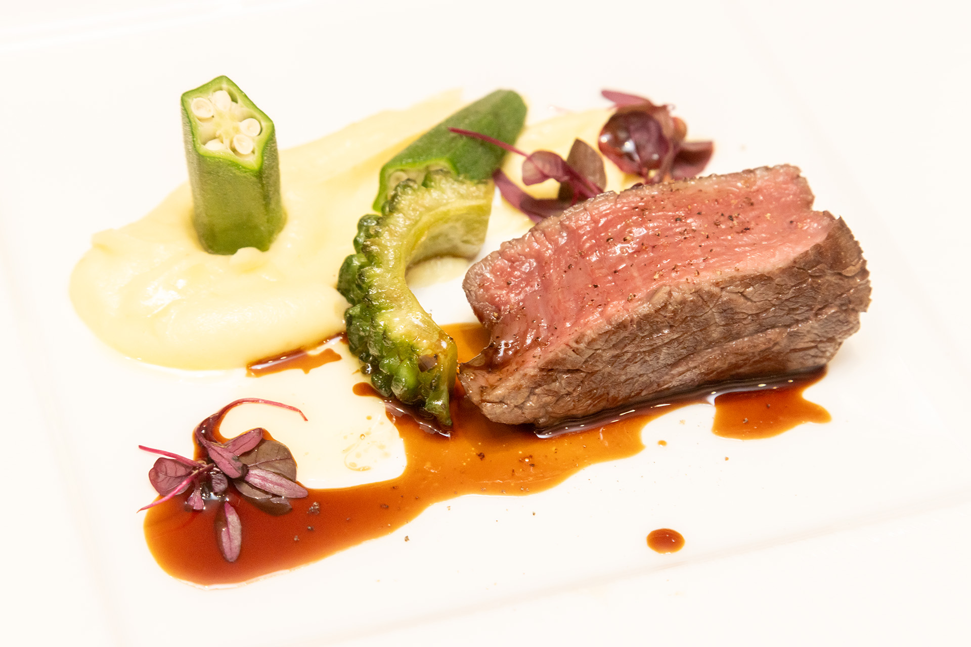 和牛フィレのロティ 三次シラーの赤ワインソースで