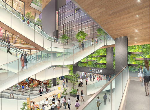 一体感のある商業施設