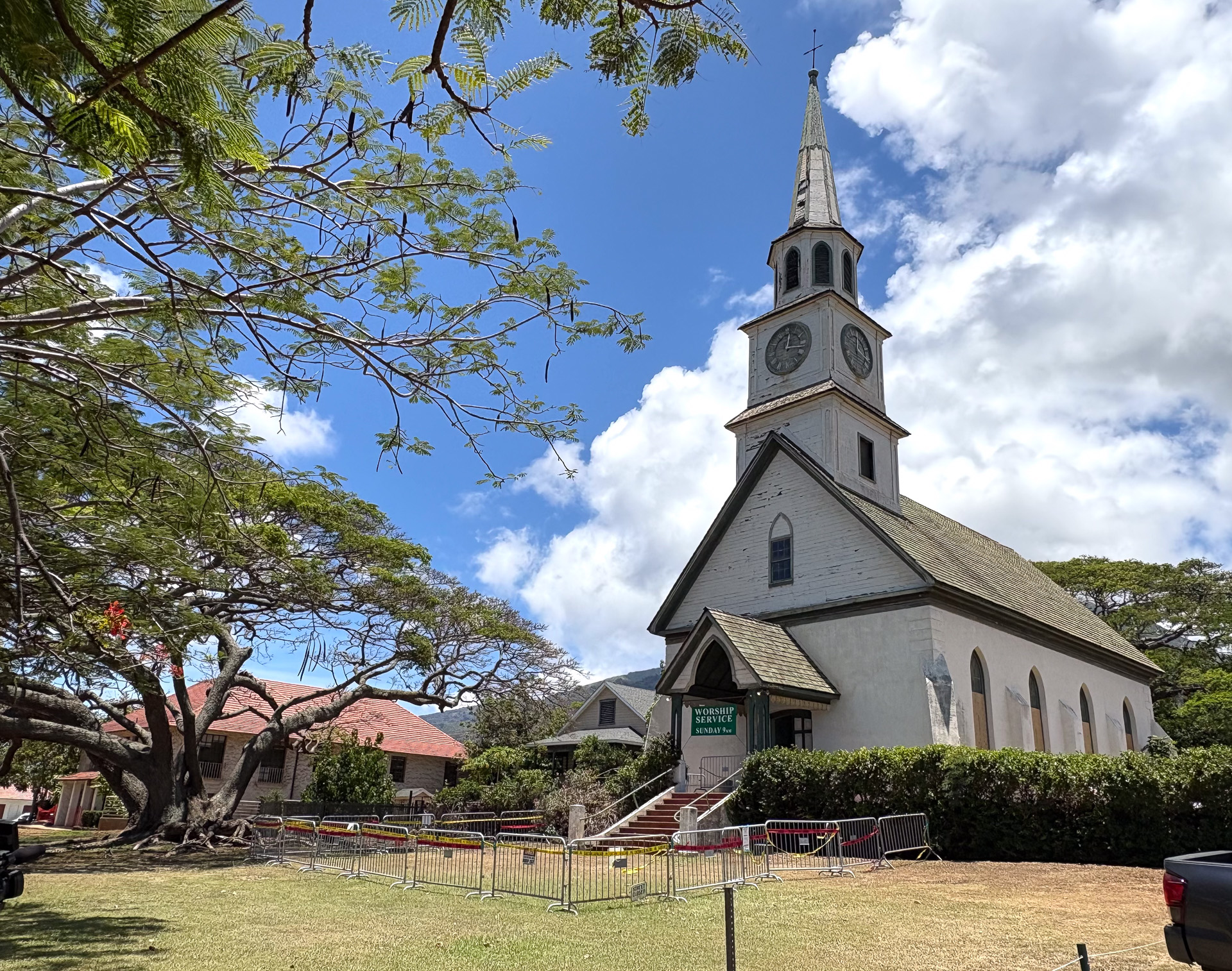 カアフマヌ教会。現在の建物は1876年に建てられた