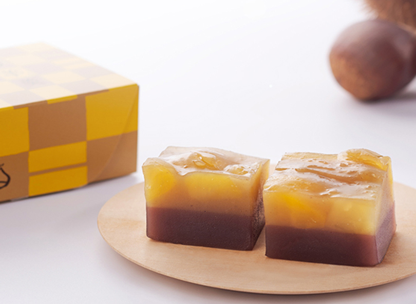 栗の風味と食感を楽しめる秋商品「季の羊羹 栗」も店頭販売