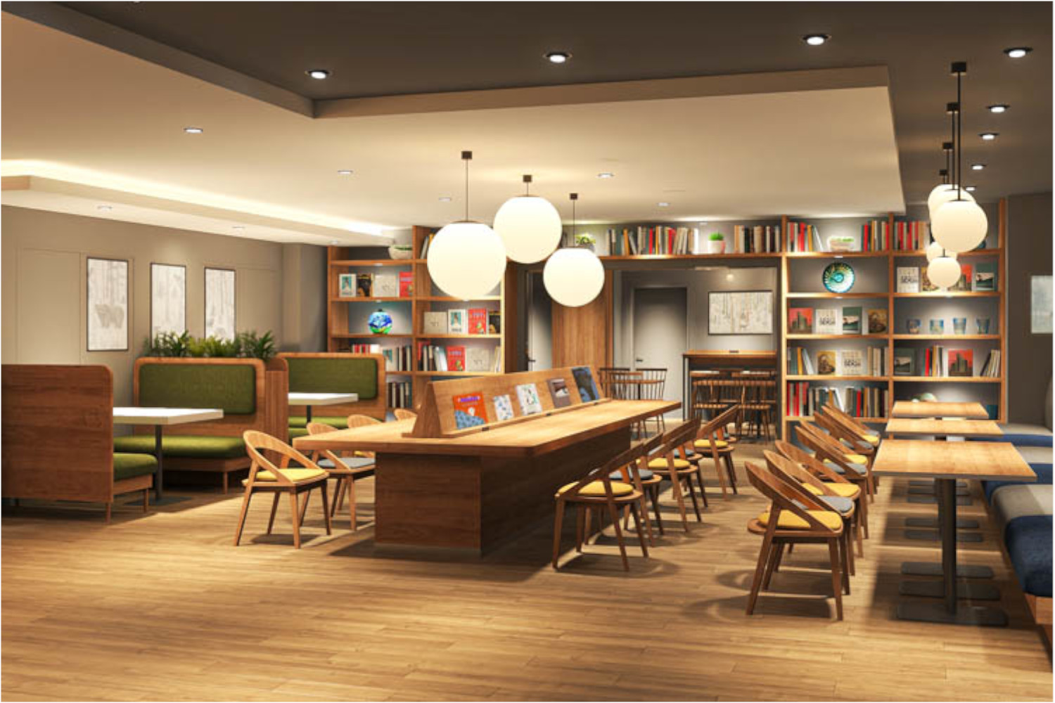 宿泊者専用のオープンスペース「Comfort Library Cafe」