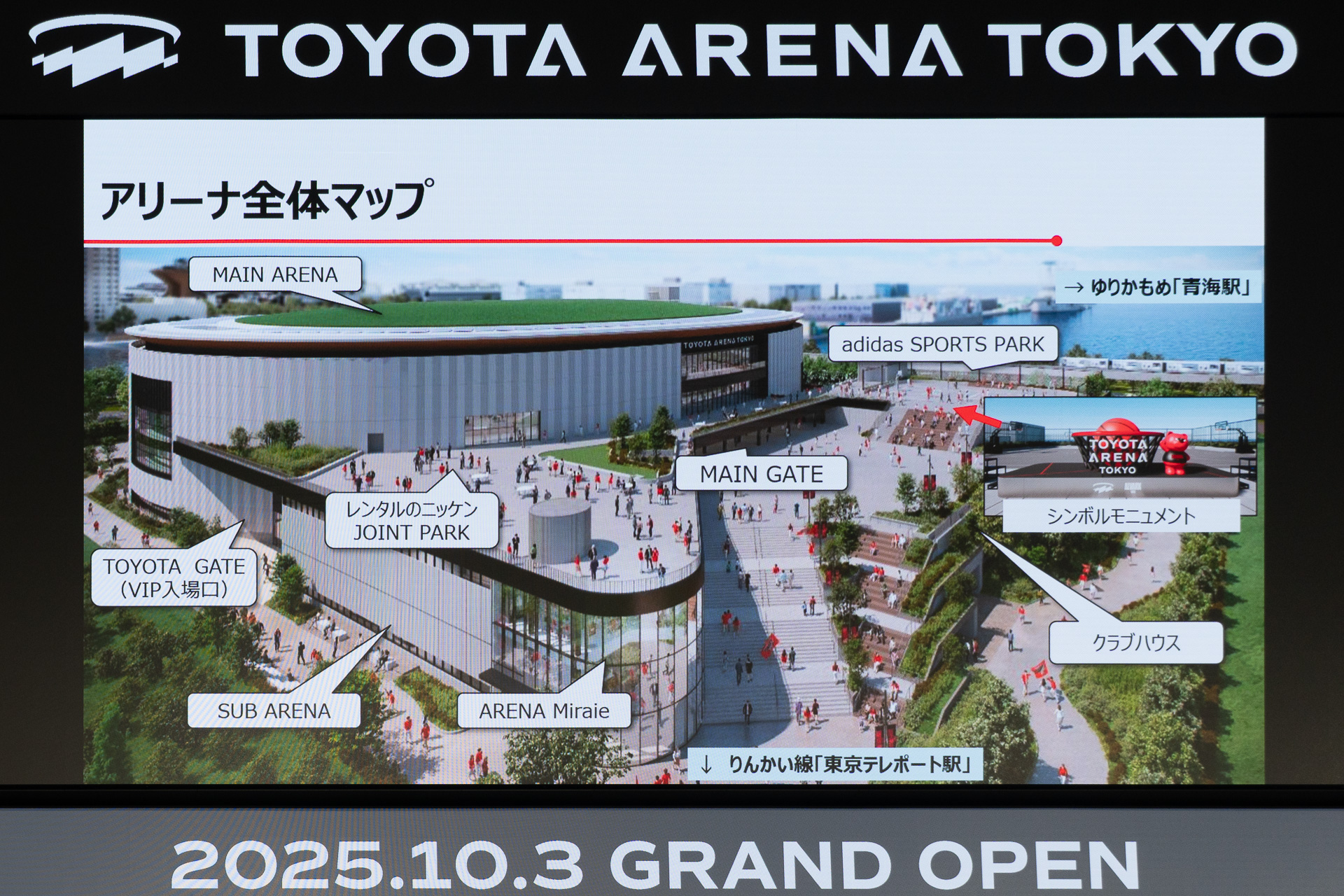 アリーナの全体図