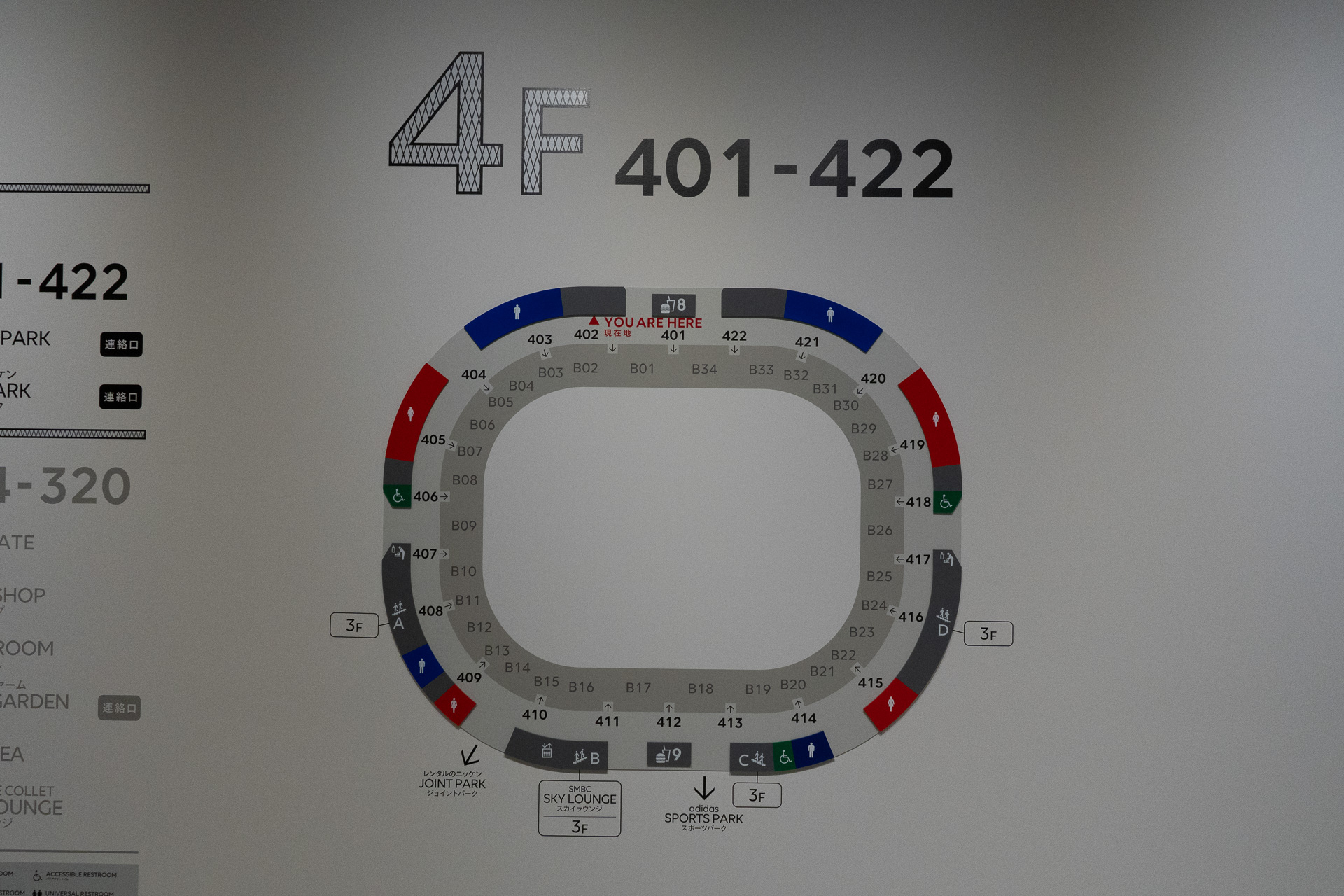 一般利用者が踏み入れるのは主にこの2つの外周コンコース