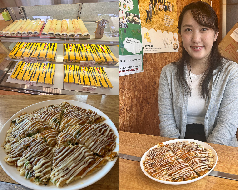 宇佐神宮名物の虎まきとねぎ焼き