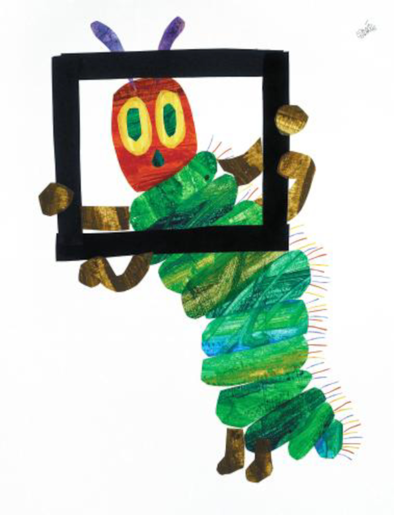 《フレームをもったはらぺこあおむし》2002年、エリック・カール絵本美術館 Collection of the Eric and Barbara Carle Foundation &copy; 2002 Penguin Random House LLC.