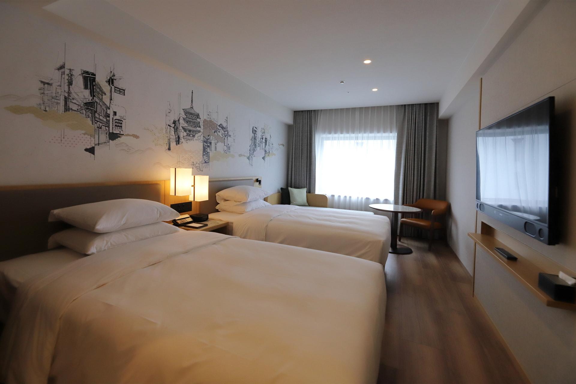 ベッドサイズは120×203cm