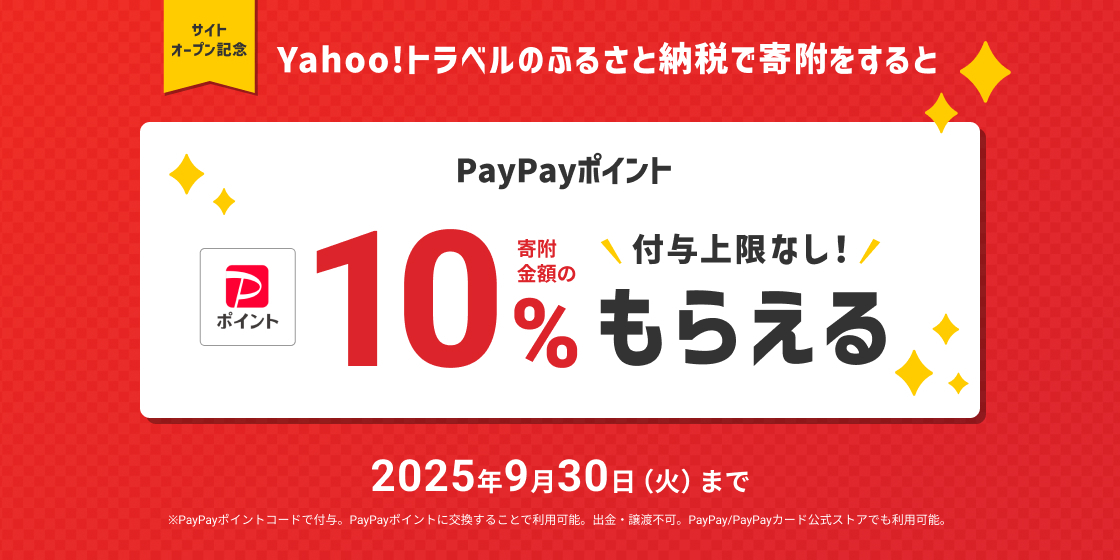寄付金額の10％のPayPayポイントをプレゼントするキャンペーンを開催中
