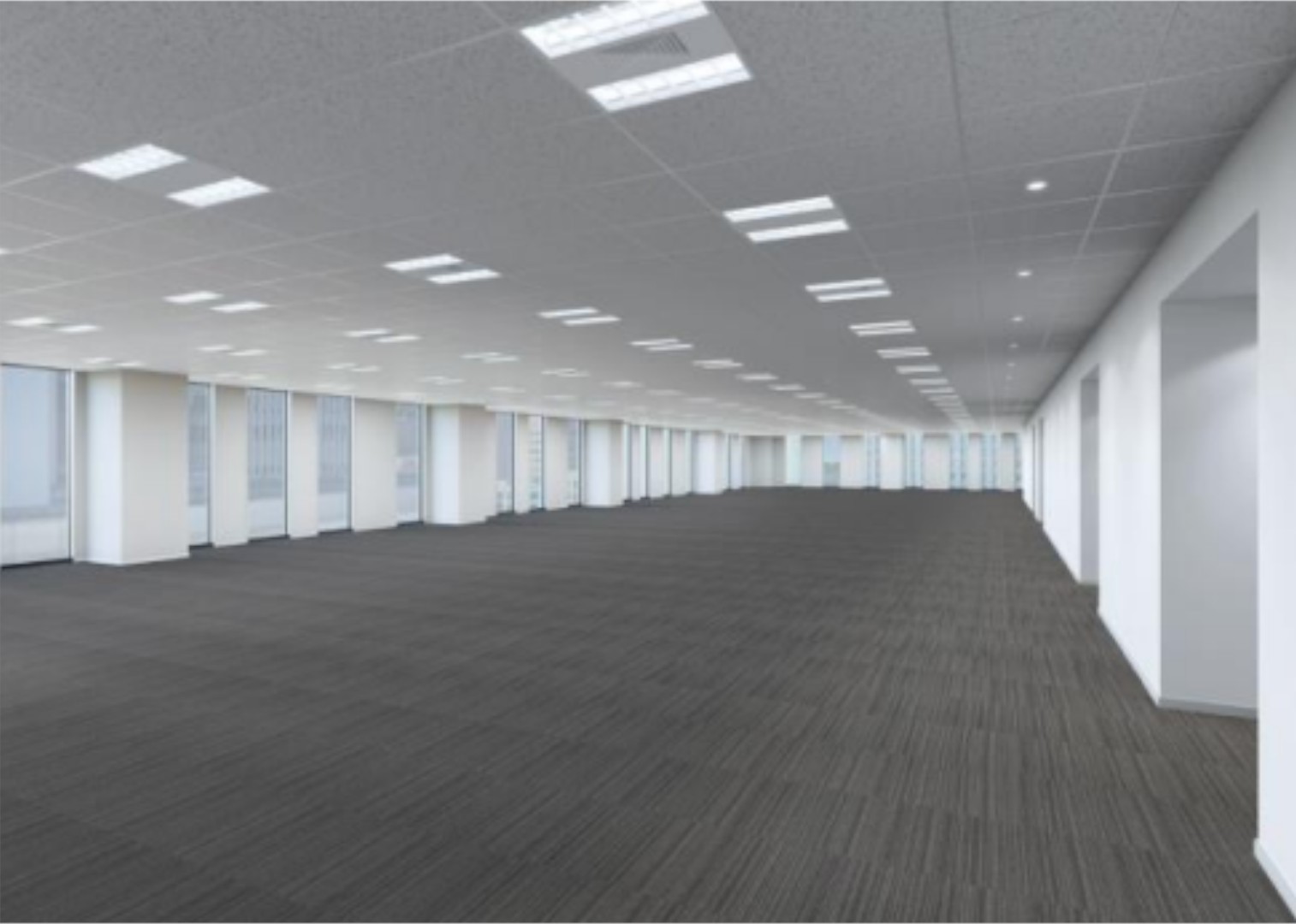 3階の一部～9階は企業の事務所スペースが広がる